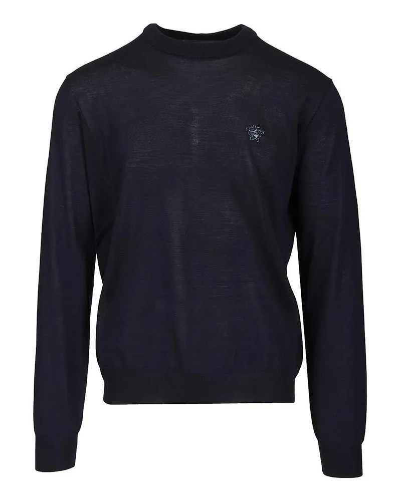 Versace Rundhalspullover - Blau Blau