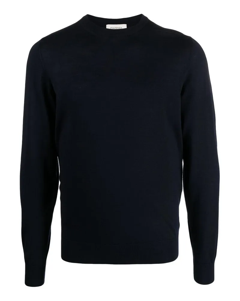Piacenza Cashmere Rundhalspullover - Blau Blau