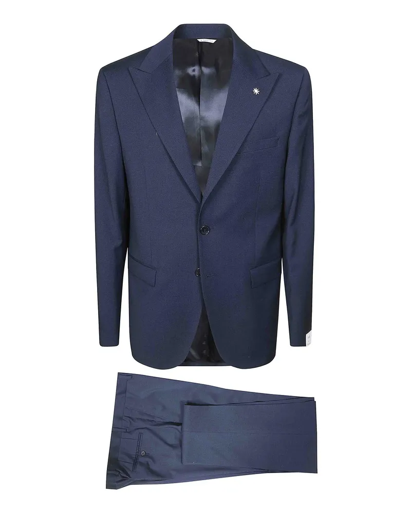 Manuel Ritz Eleganter Anzug - Blau Blau