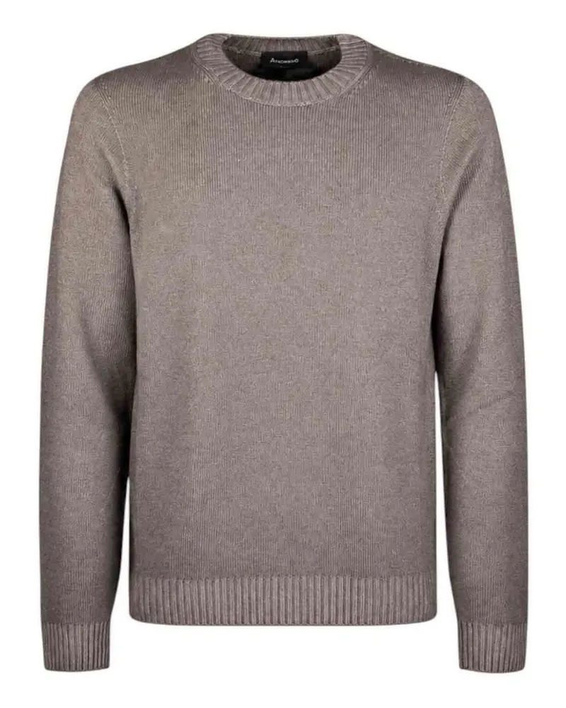 Arovescio Rundhalspullover - Taupe Taupe