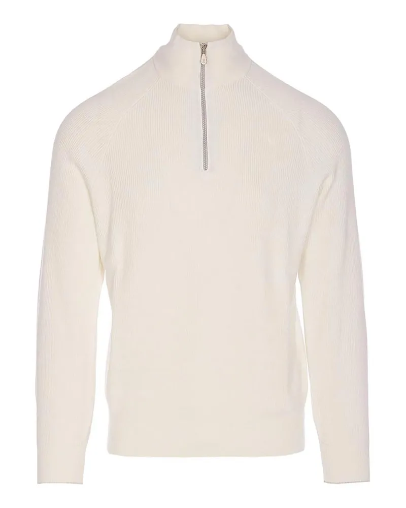 Brunello Cucinelli Rundhalspullover - Weiß Weiß