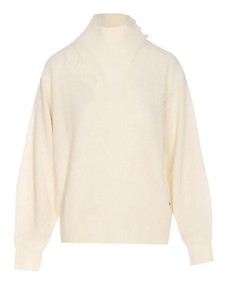 Liu Jo Rundhalspullover - Weiß Weiß