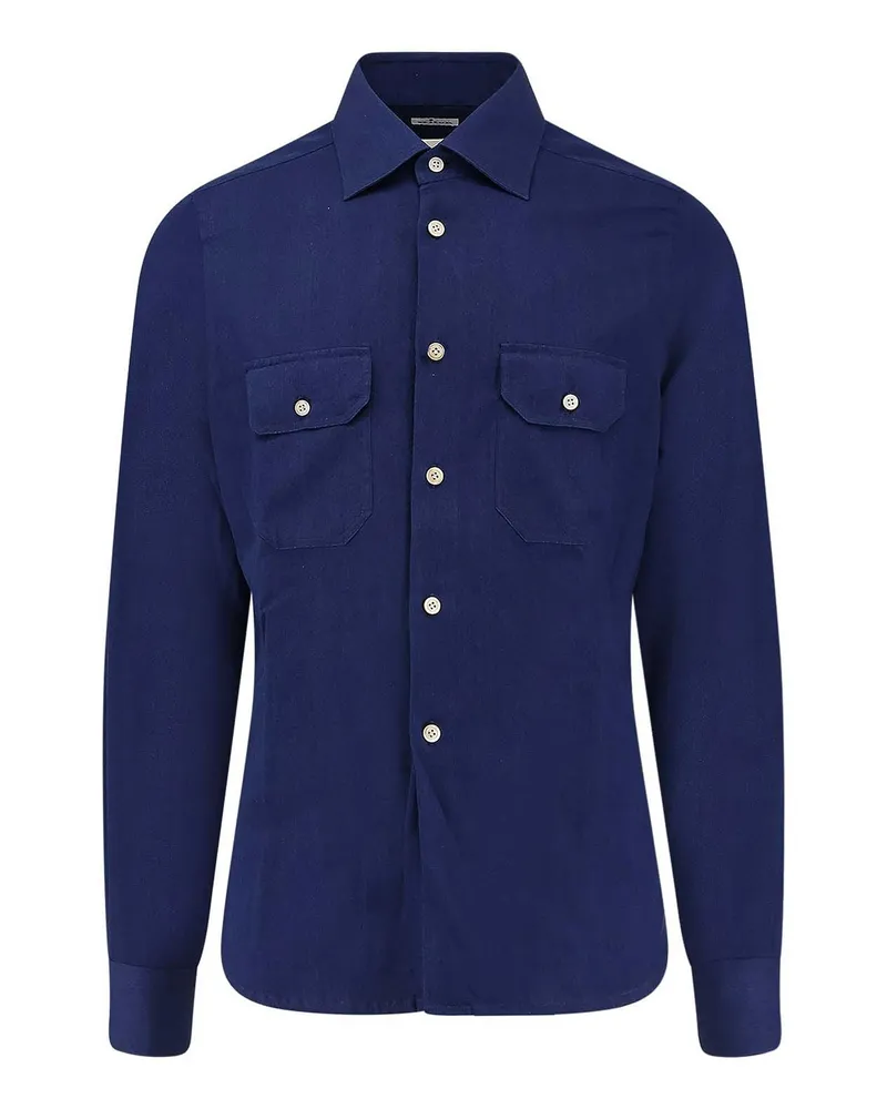 Kiton Hemd - Blau Blau