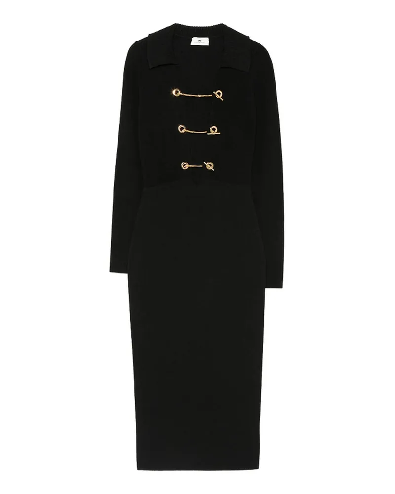 Elisabetta Franchi Knielanges Kleid - Schwarz Schwarz