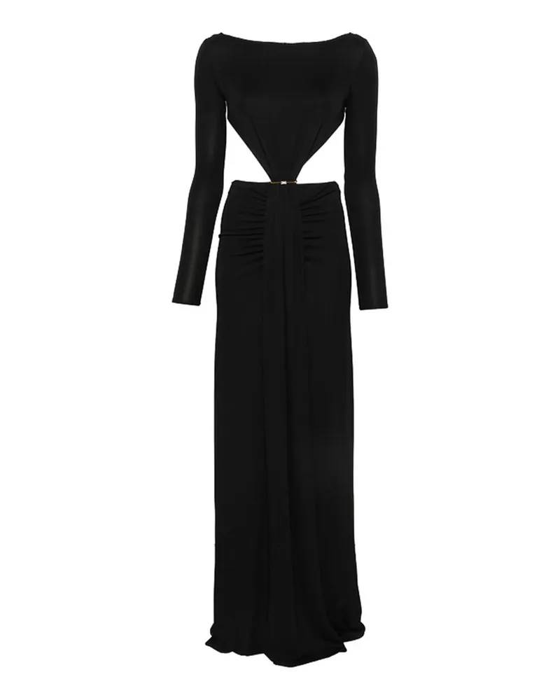 Elisabetta Franchi Knielanges Kleid - Schwarz Schwarz