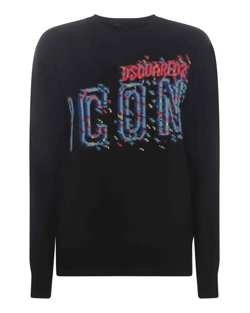 Dsquared2 Rundhalspullover - Schwarz Schwarz