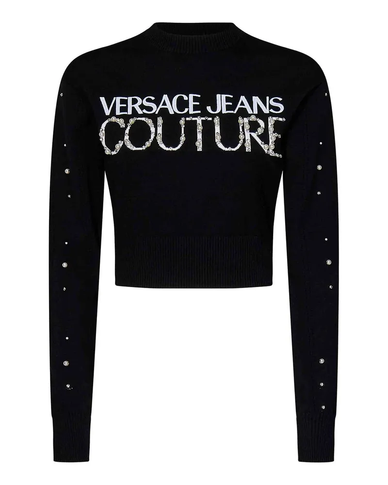 Versace Jeans Rundhalspullover - Schwarz Schwarz