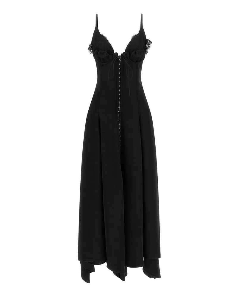 Alexander McQueen Knielanges Kleid - Schwarz Schwarz