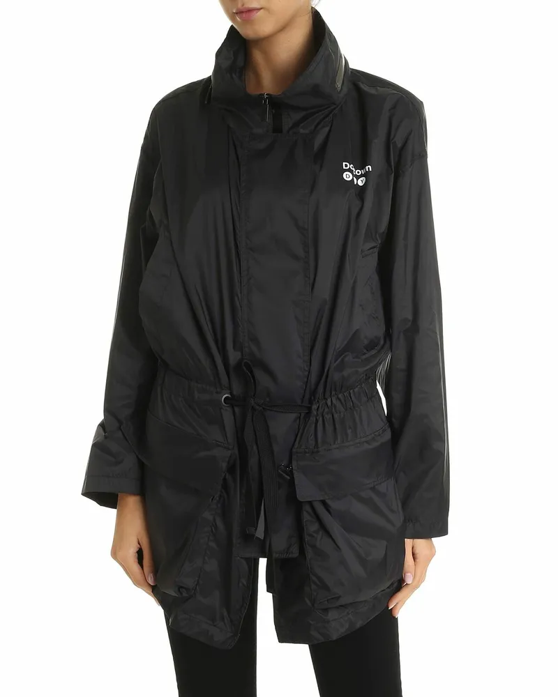 DKNY Knielanger Mantel - Schwarz Schwarz