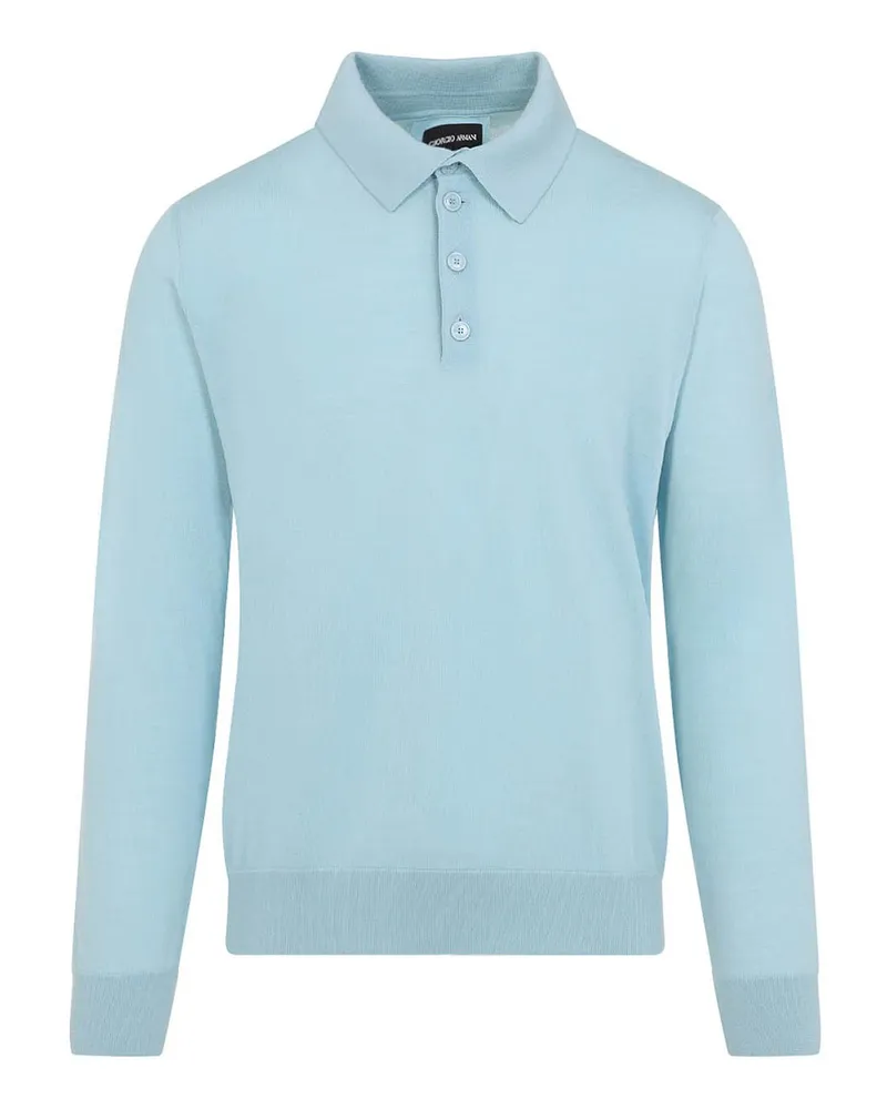 Giorgio Armani Rundhalspullover - Hellblau Hellblau