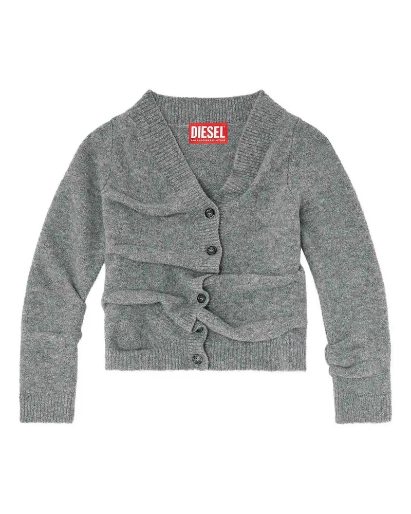 Diesel Rundhalspullover - Grau Grau
