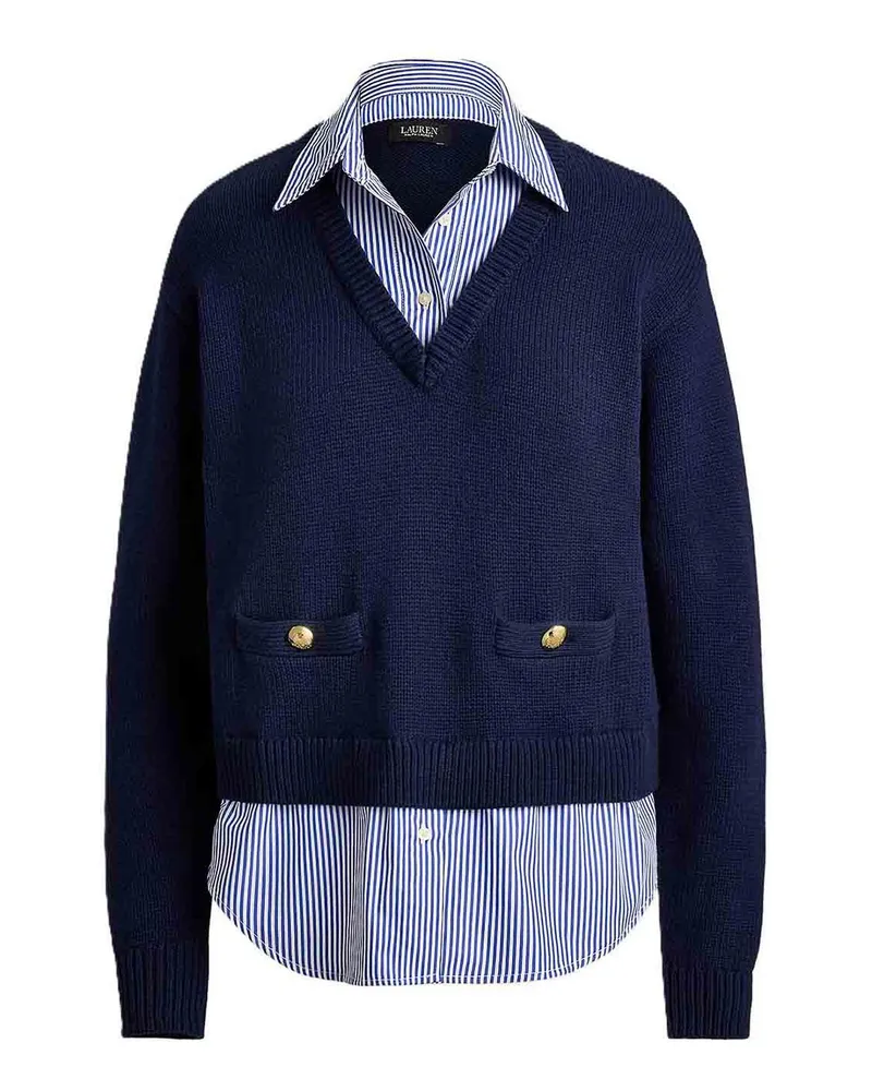 Ralph Lauren V-Pullover - Blau Blau