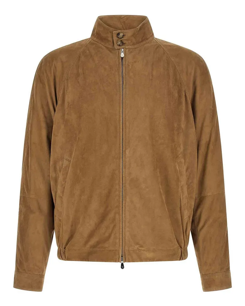 Brunello Cucinelli Lederjacke - Beige Beige