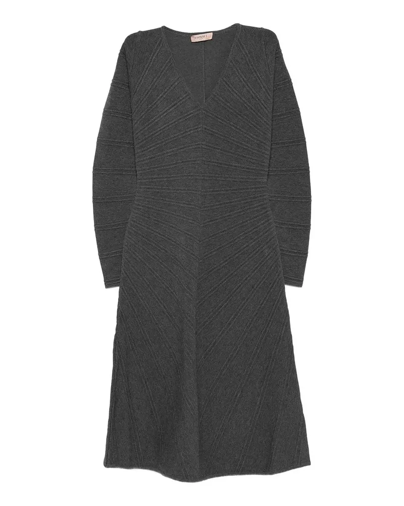 Twin-Set Knielanges Kleid - Grau Grau