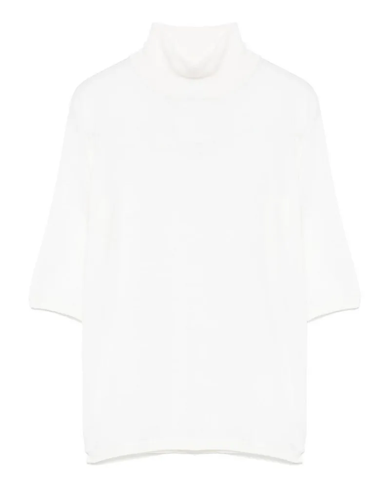 Max Mara Rollkragenpullover - Weiß Weiß