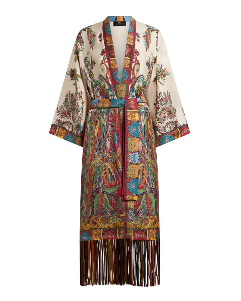 Etro Knielanger Mantel - Bunt Bunt