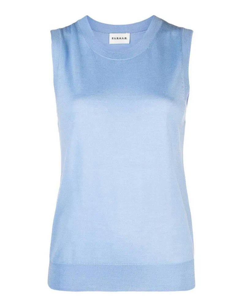 P.A.R.O.S.H. P. A.R. O H. Rundhalspullover - Blau Blau