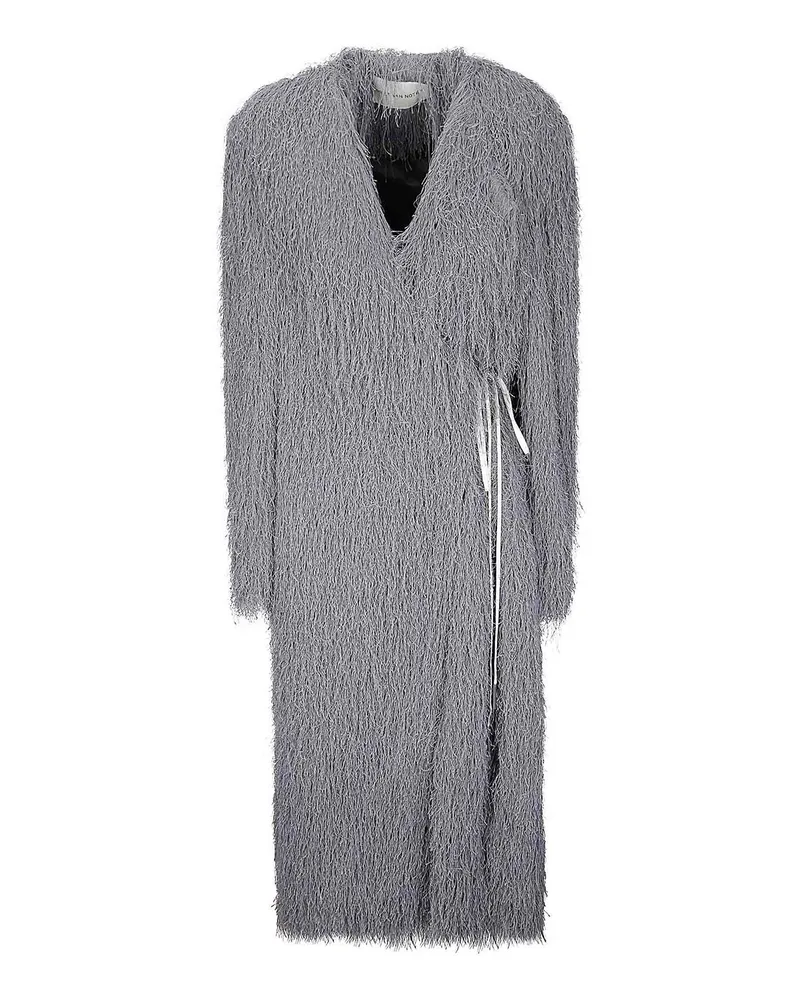 Dries van Noten Langer Mantel - Dunkelgrau Dunkelgrau