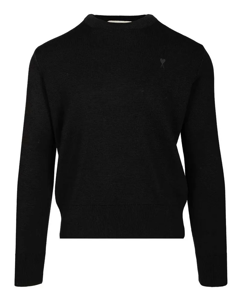 AMI Paris Rundhalspullover - Schwarz Schwarz