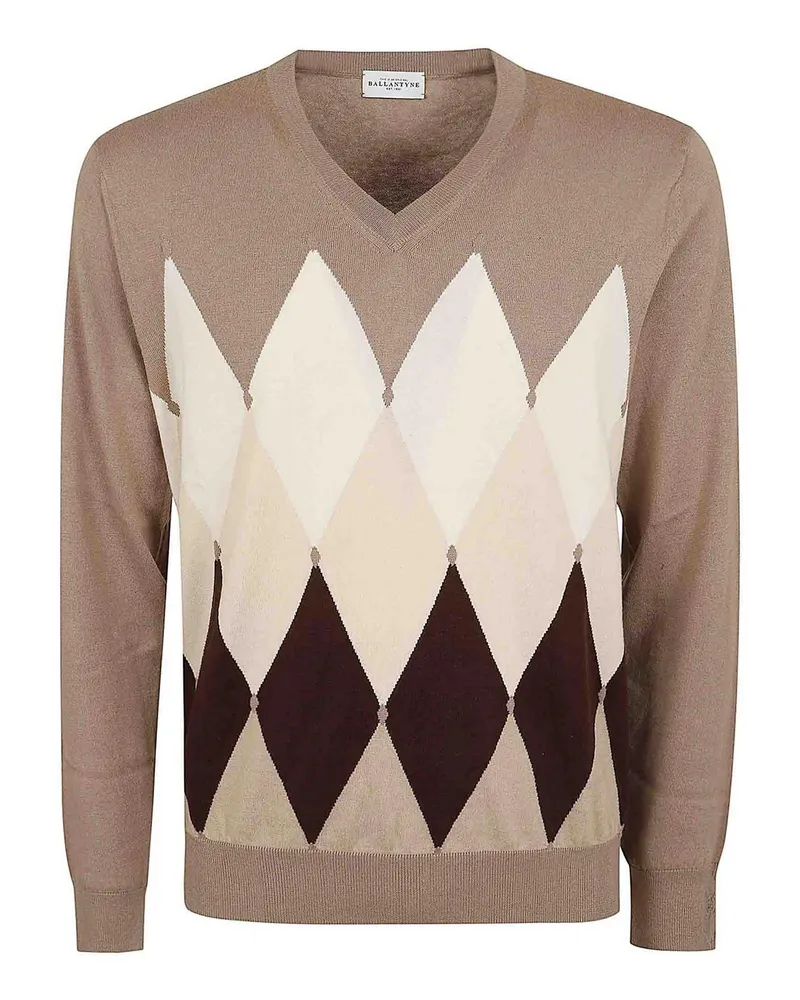 Ballantyne V-Pullover - Braun Braun