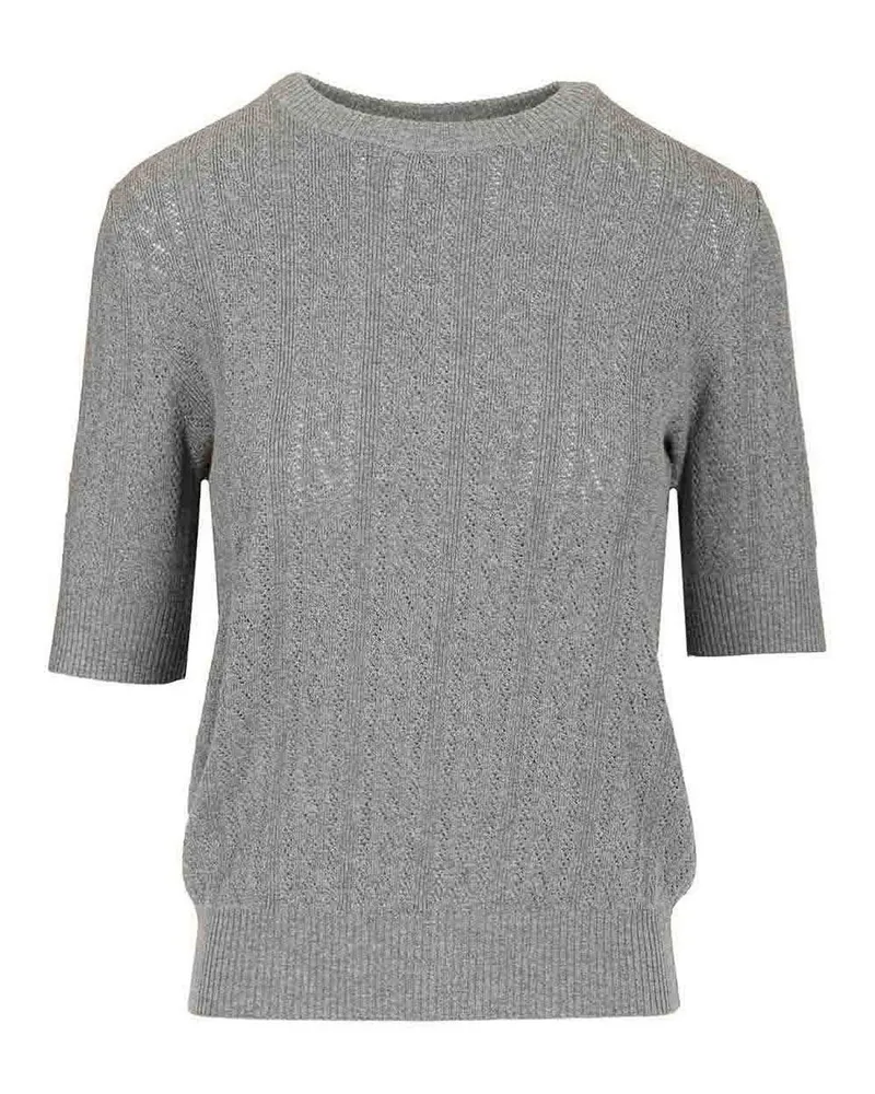 Lisa Yang Rundhalspullover - Grau Grau