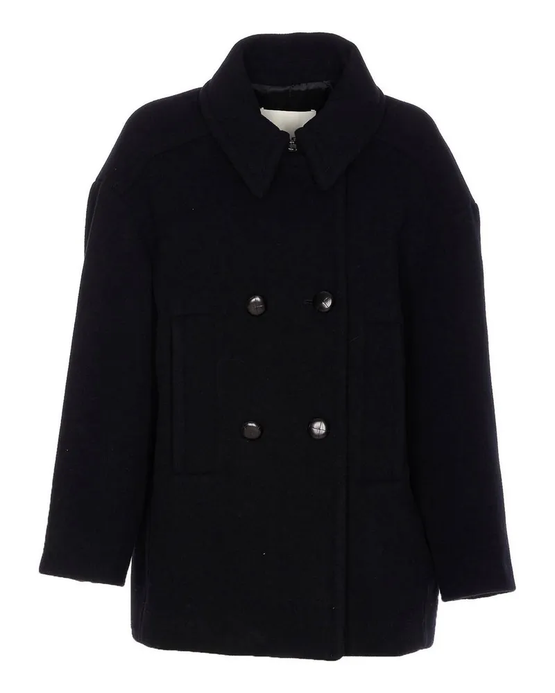Étoile Isabel Marant Kurzer Mantel - Schwarz Schwarz
