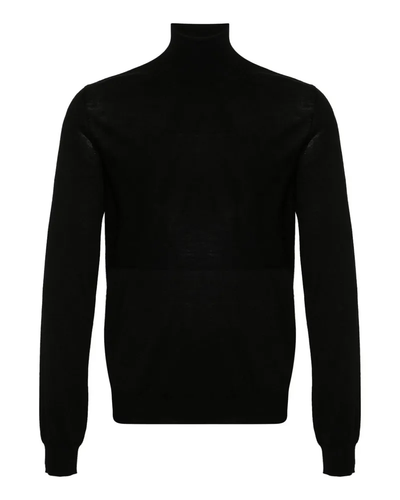Jil Sander Rundhalspullover - Schwarz Schwarz