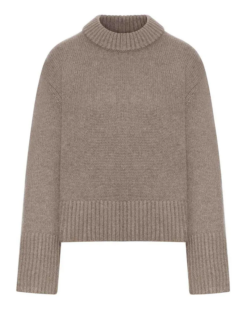 Lisa Yang Rundhalspullover - Braun Braun
