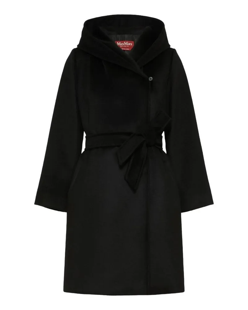Max Mara Knielanger Mantel - Schwarz Schwarz