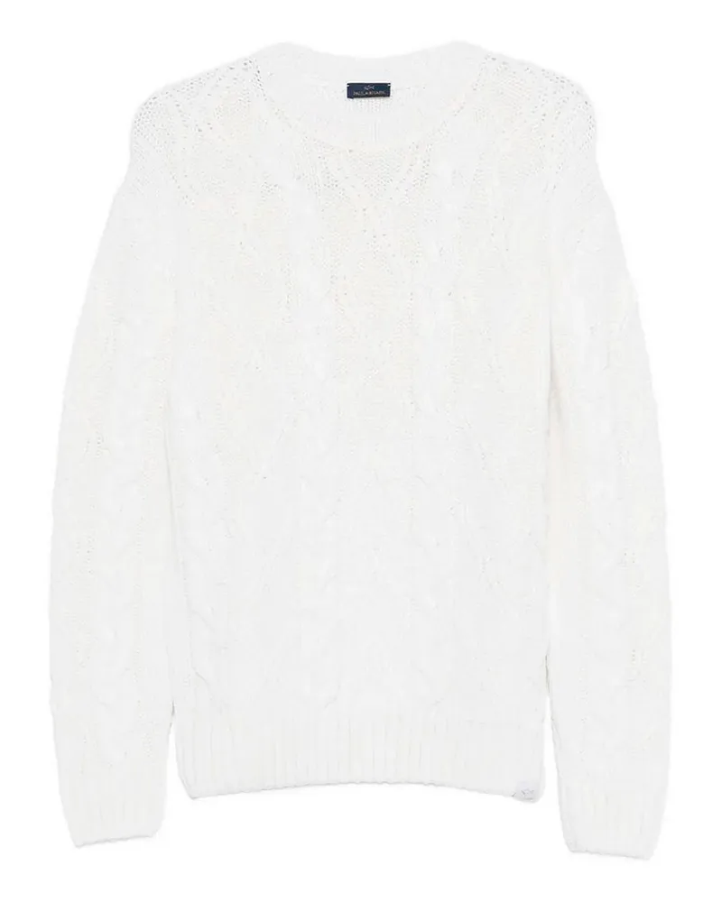 Paul & Shark Rundhalspullover - Weiß Weiß