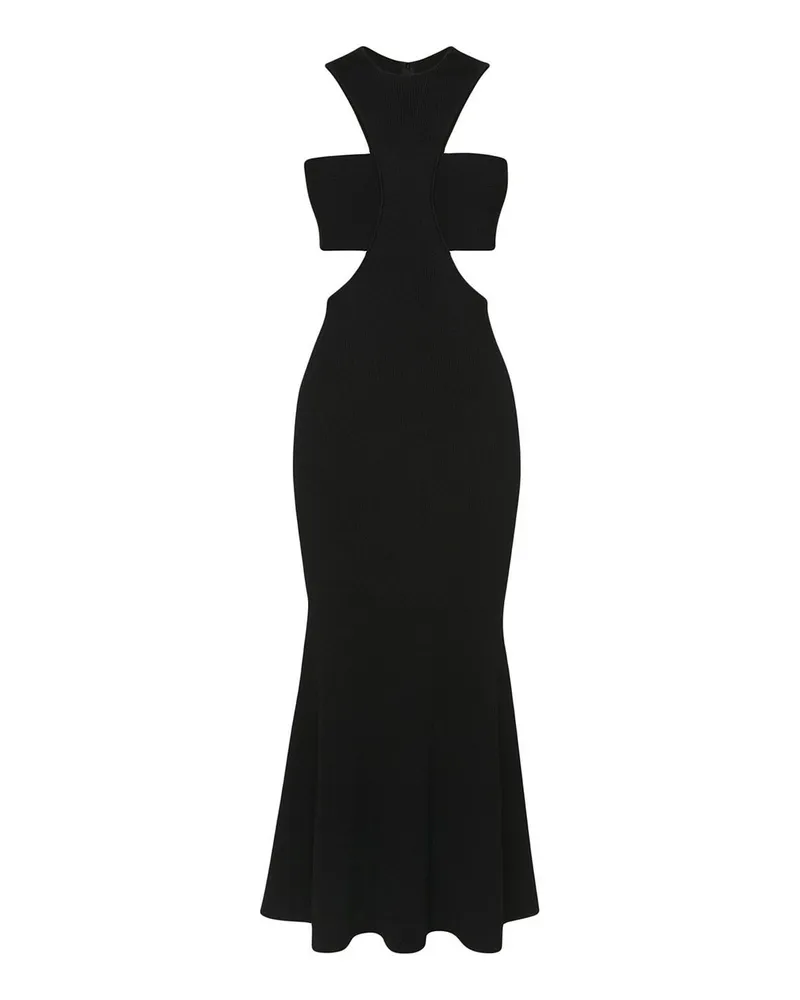 Alexander McQueen Knielanges Kleid - Schwarz Schwarz