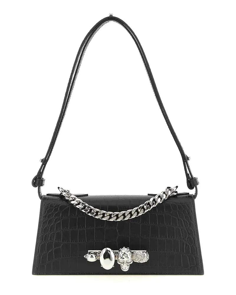Alexander McQueen Schultertasche - Schwarz Schwarz