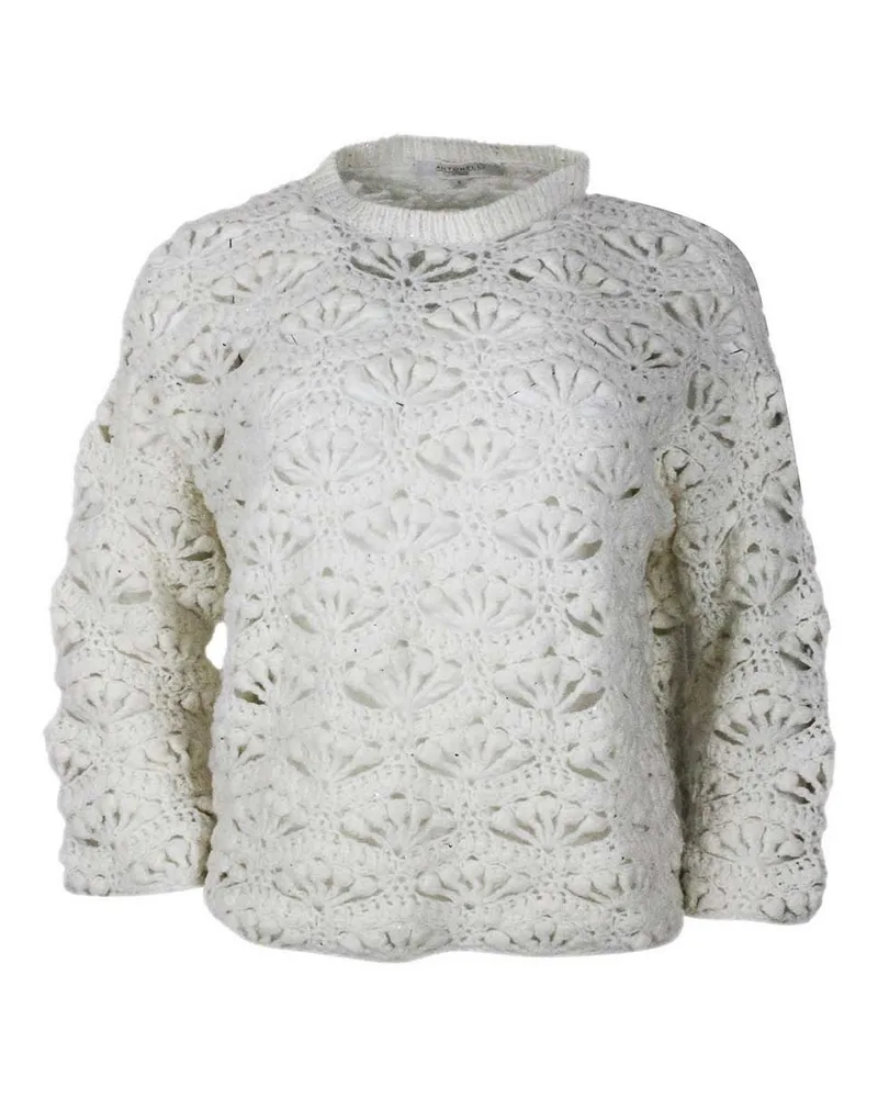 Antonelli Firenze Rundhalspullover - Weiß Weiß