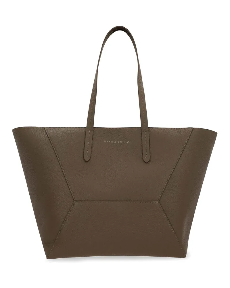 Brunello Cucinelli Schultertasche - Taupe Taupe
