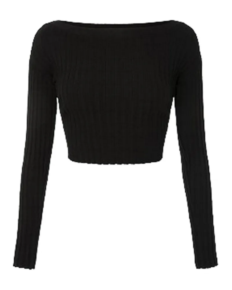 Elisabetta Franchi Rundhalspullover - Schwarz Schwarz