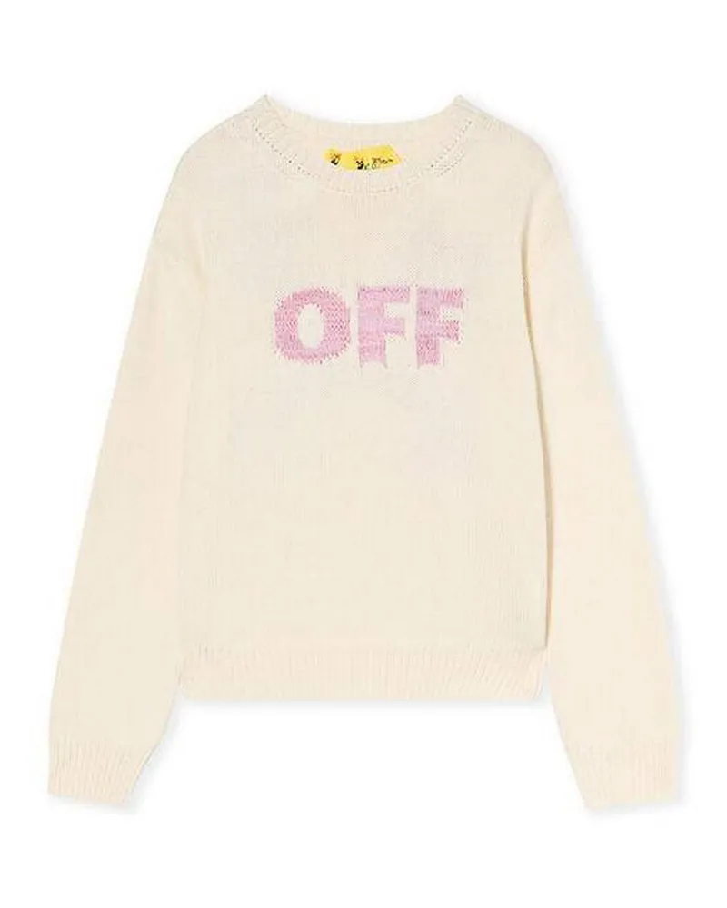 OFF-WHITE Rundhalspullover - Weiß Weiß