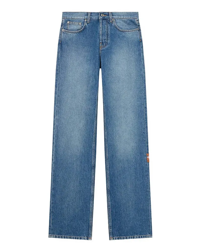 OFF-WHITE Straight Leg Jeans - Blau Blau