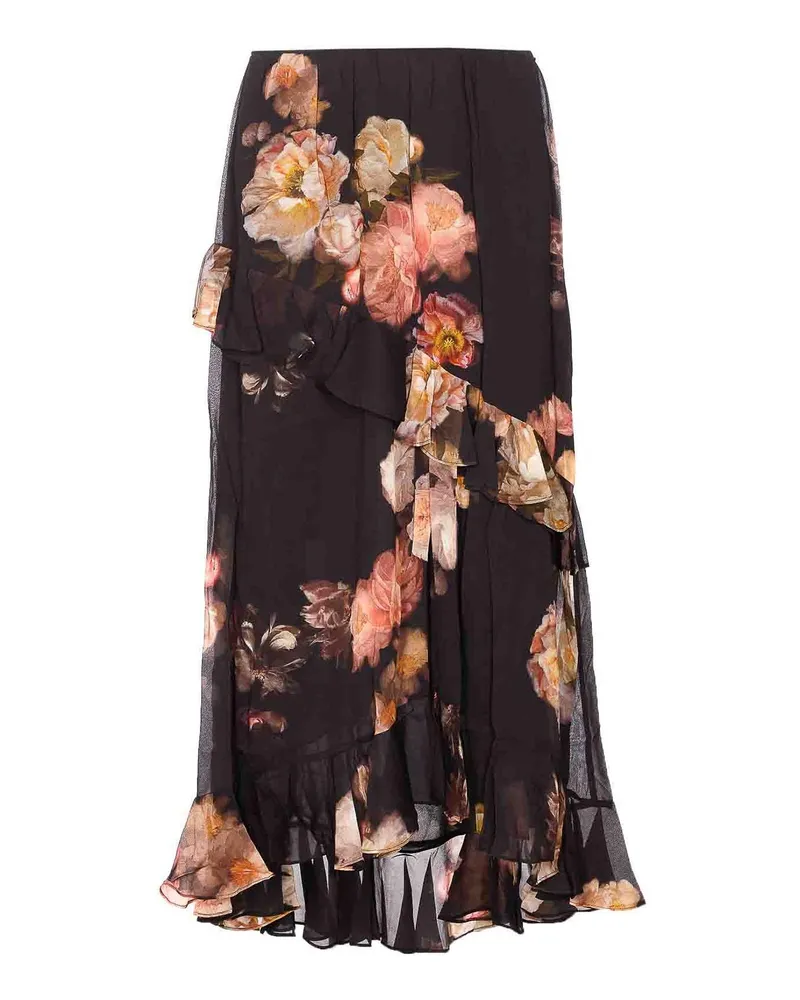 Zimmermann Knielanges Kleid - Schwarz Schwarz