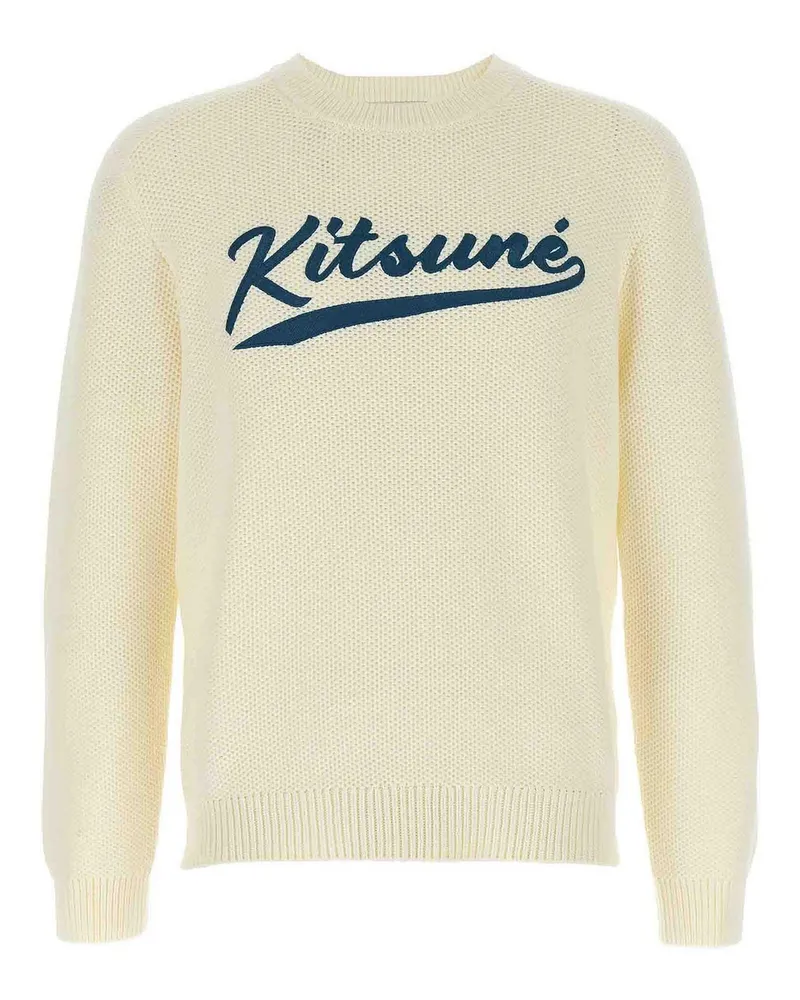 Kitsuné Rundhalspullover - Weiß Weiß