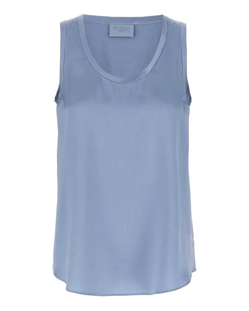 Brunello Cucinelli Top - Hellblau Hellblau