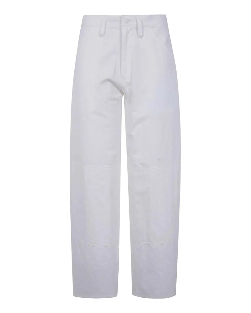 Yohji Yamamoto Casual Hose - Weiß Weiß