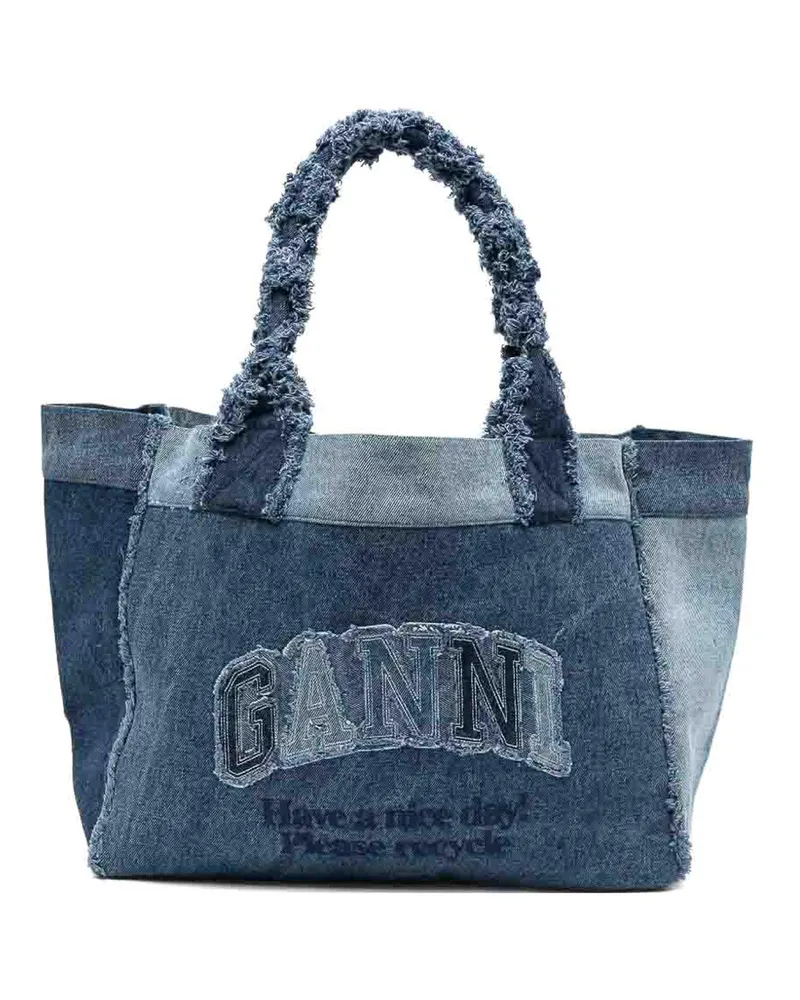Ganni Shopper - Jeansblau Jeansblau