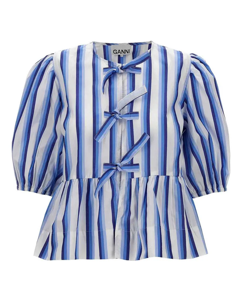 Ganni Bluse - Hellblau Hellblau