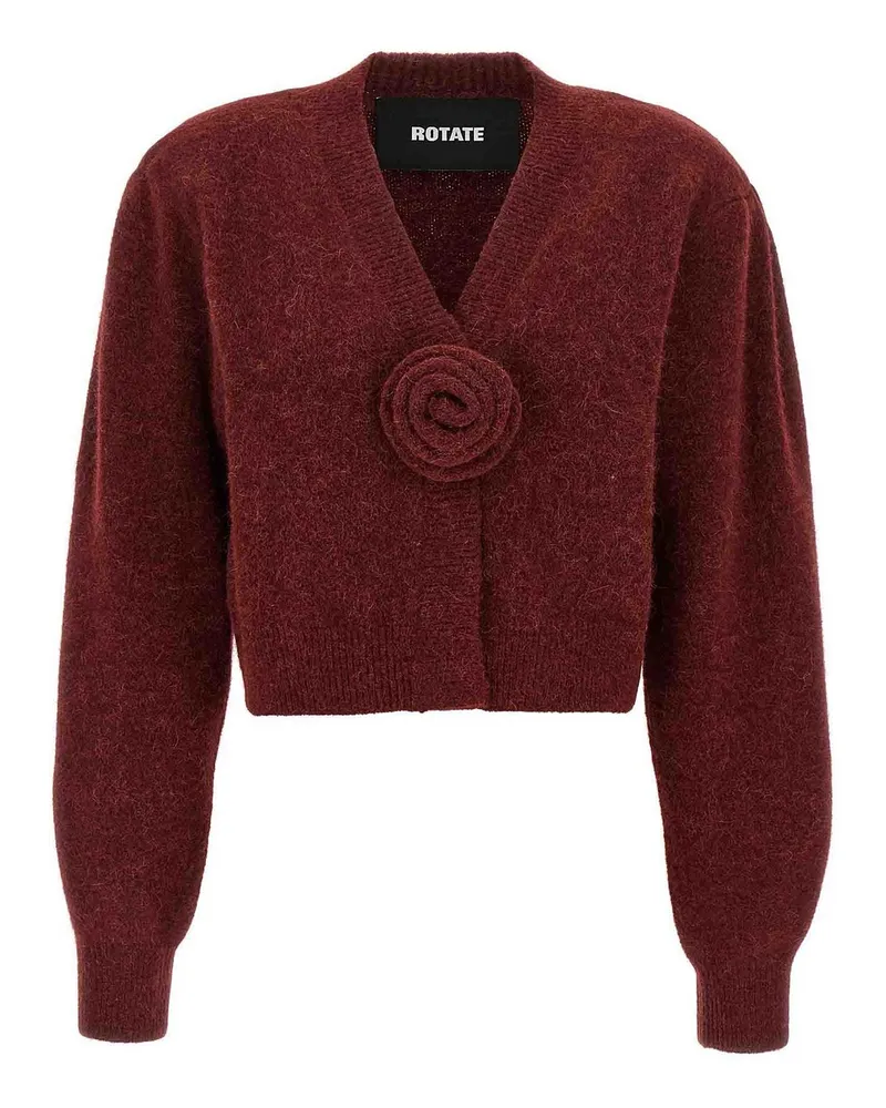 ROTATE Birger Christensen Cardigan - Dunkelrot Dunkelrot