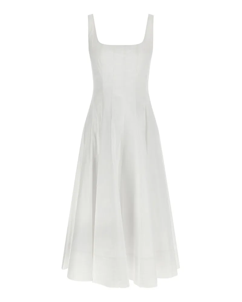 STAUD Knielanges Kleid - Weiß Weiß