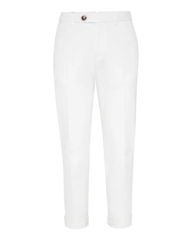 Brunello Cucinelli Casual Hose - Weiß Weiß