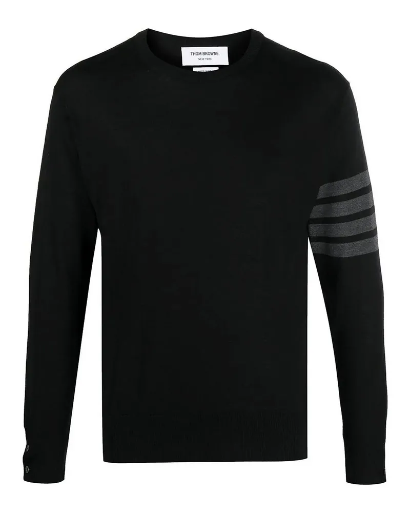 Thom Browne Rundhalspullover - Schwarz Schwarz