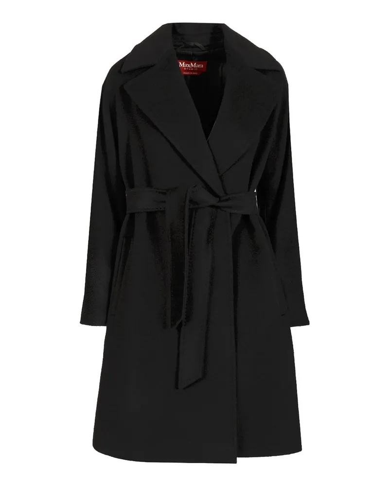 Max Mara Knielanger Mantel - Schwarz Schwarz