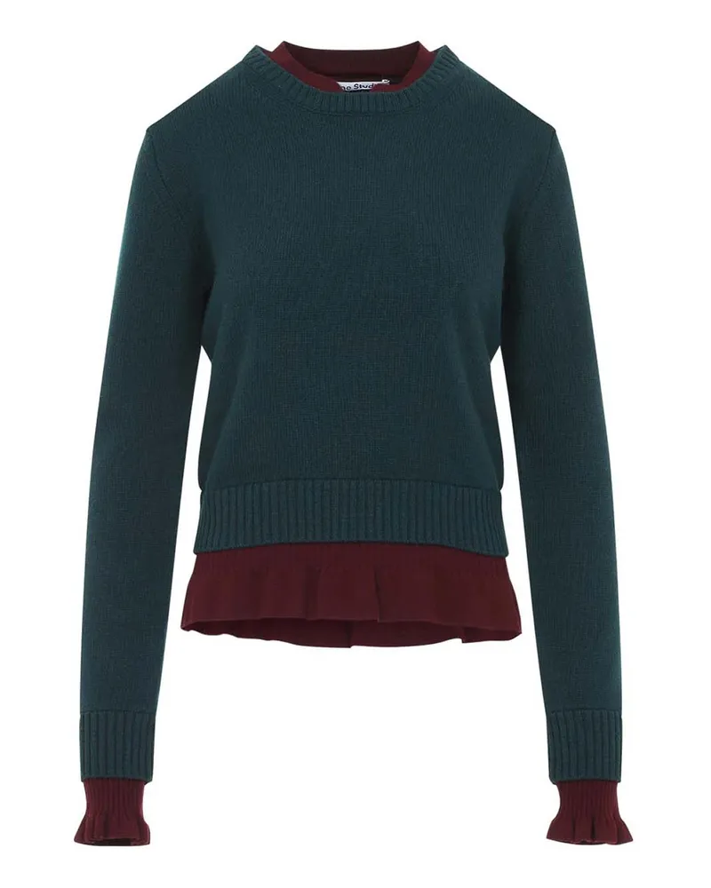 Acne Studios Rundhalspullover - Dunkelgrün Dunkelgrün