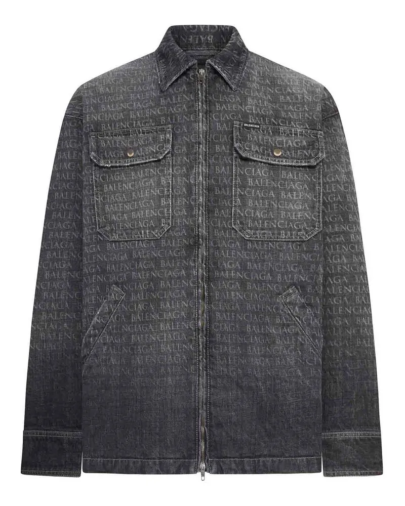 Balenciaga Jeansjacke - Grau Grau